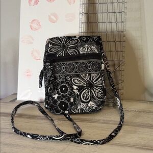 Darcie Floral Crossbody Bag | Black & White Quilted Purse | 2010s Aesthetic